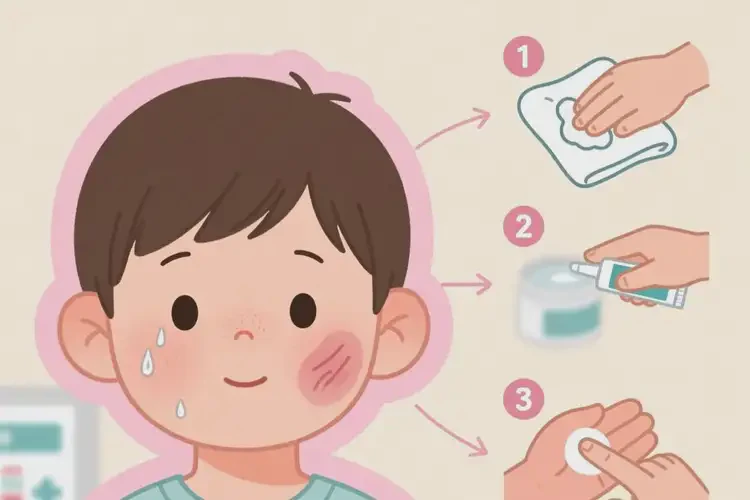 孩子臉上經(jīng)常起濕疹可不可以根治(圖2)