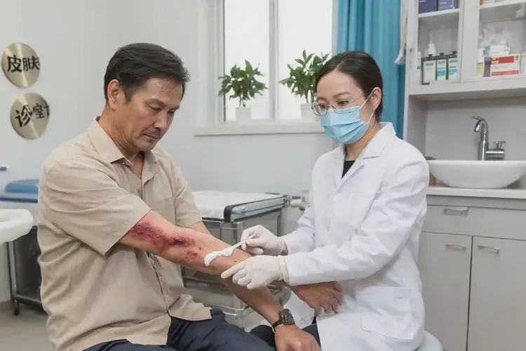 男生手臂上長(zhǎng)濕疹可不可以根治(圖3)