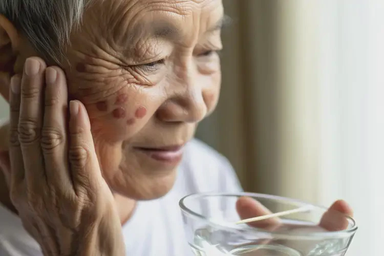 高齡老人臉上經(jīng)常起濕疹可不可以根治(圖3)