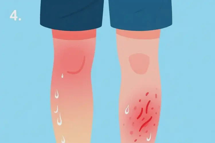 青年人小腿出現(xiàn)濕疹可不可以根治(圖1)