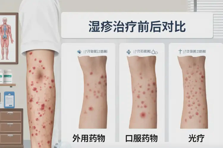 大學(xué)生大腿上容易長(zhǎng)濕疹可不可以根治(圖1)