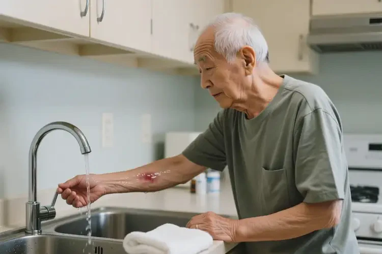 高齡老人手臂出現(xiàn)濕疹可不可以根治(圖1)