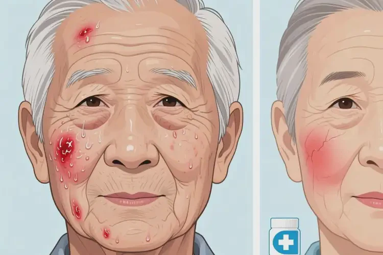 老人臉上長濕疹可不可以根治(圖3)