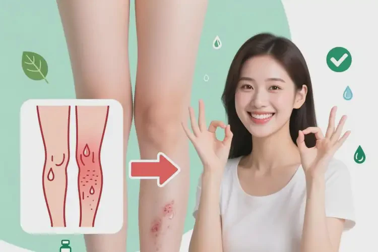 青年人大腿上出現(xiàn)濕疹可不可以根治(圖1)