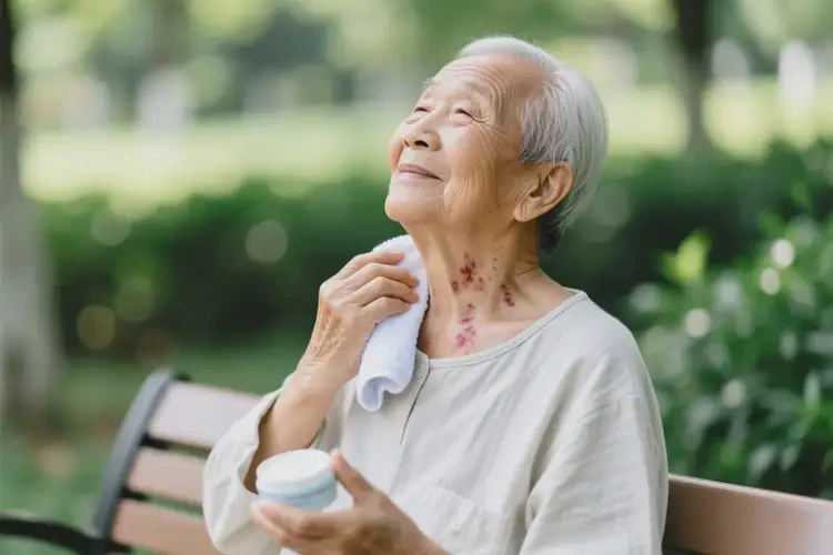 高齡老人脖子上起濕疹可不可以根治(圖1)
