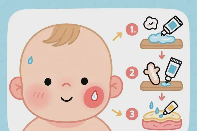 嬰兒臉上出現(xiàn)濕疹可以治好嗎(圖1)