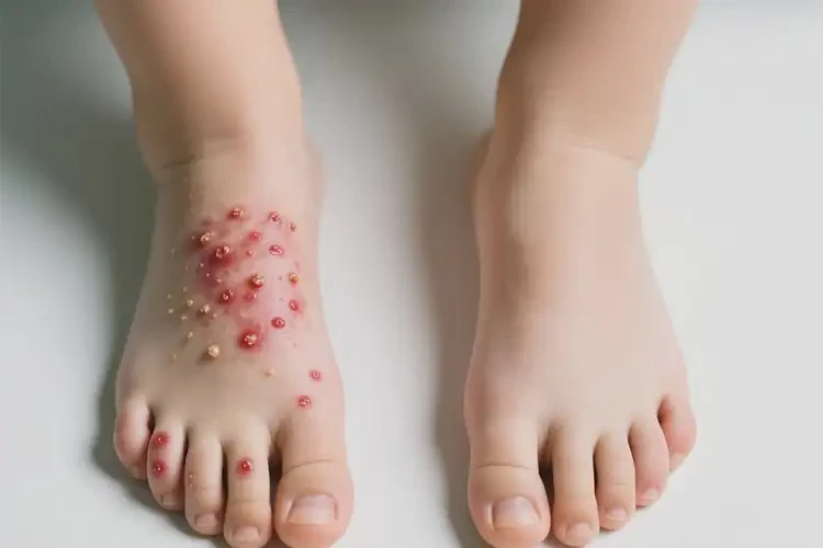 兒童腳上偶爾起濕疹可以治好嗎(圖2)