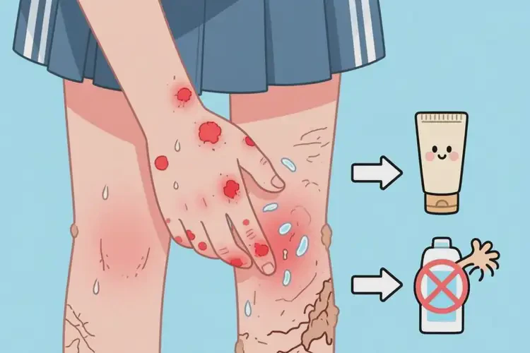 中學(xué)生四肢出現(xiàn)濕疹可不可以根治(圖4)