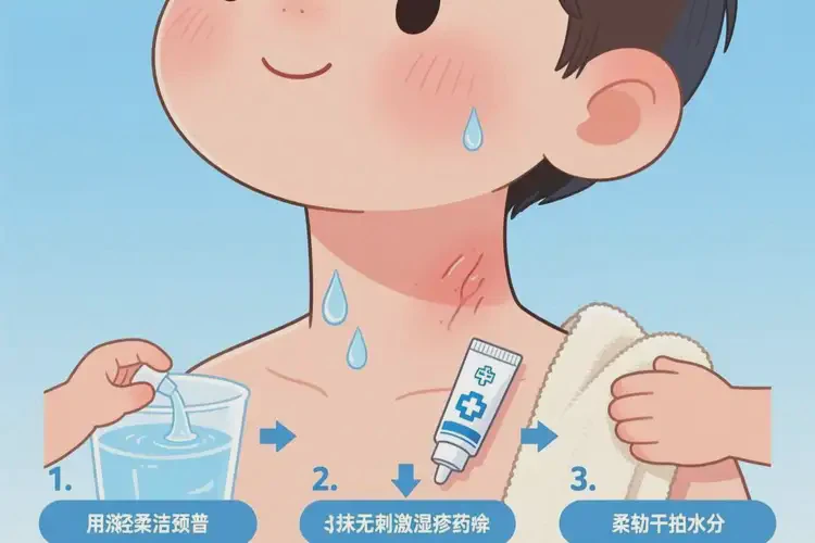 兒童脖子上容易起濕疹可以治好嗎(圖1)