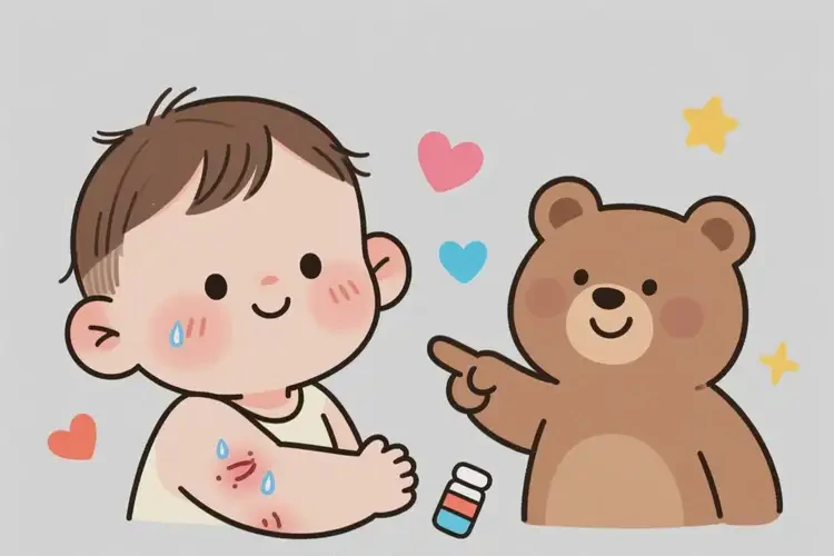 小兒手臂偶爾長濕疹可以治好嗎(圖1)