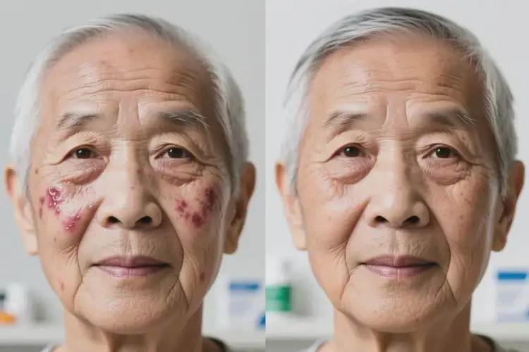 老年人面部有濕疹可以治好嗎(圖1)