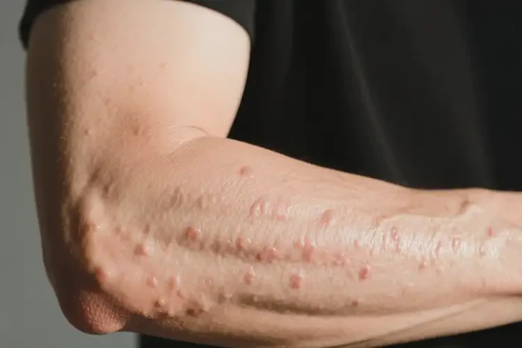 男人手臂上有濕疹可不可以根治(圖1)