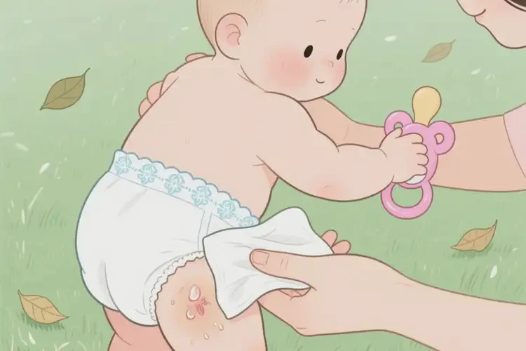 寶寶肛周出現(xiàn)濕疹可以治好嗎(圖1)