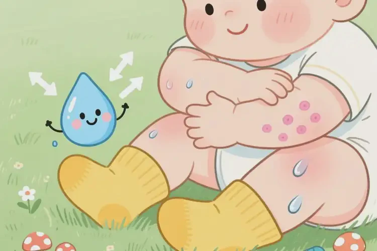 寶寶手臂上容易長濕疹可以治好嗎(圖2)