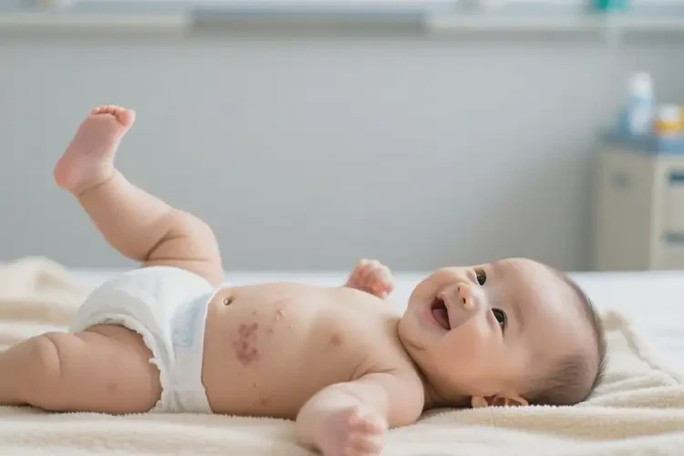 嬰兒肚子上長濕疹可以治好嗎(圖2)