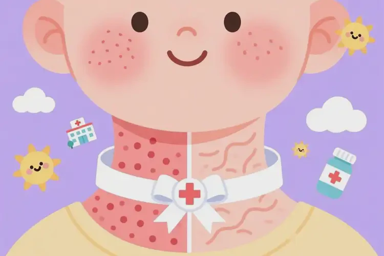 小儿脖子上长湿疹可以治好吗(图1)