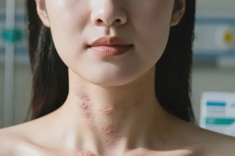 女人脖子出現(xiàn)濕疹可不可以根治(圖4)