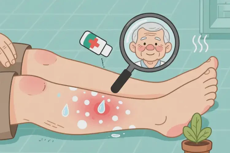 老人小腿上起濕疹可以治好嗎(圖1)