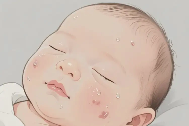 新生兒臉上偶爾起濕疹可不可以根治(圖1)