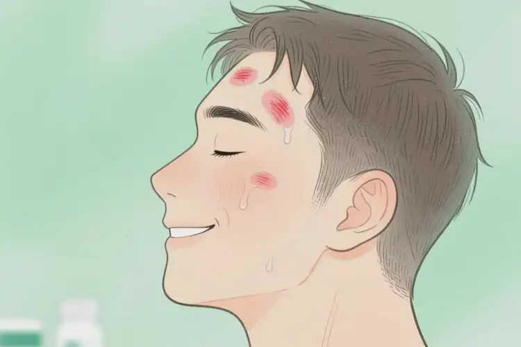 男性臉上偶爾長濕疹可以治好嗎(圖2)