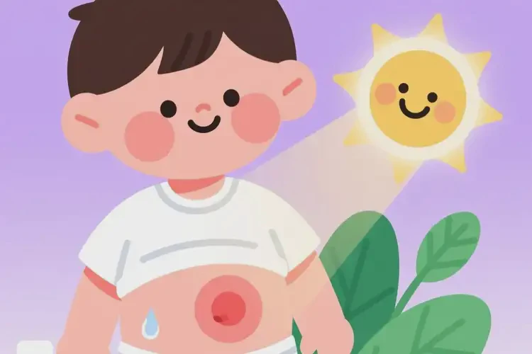 孩子肚子上容易起濕疹可不可以根治(圖1)