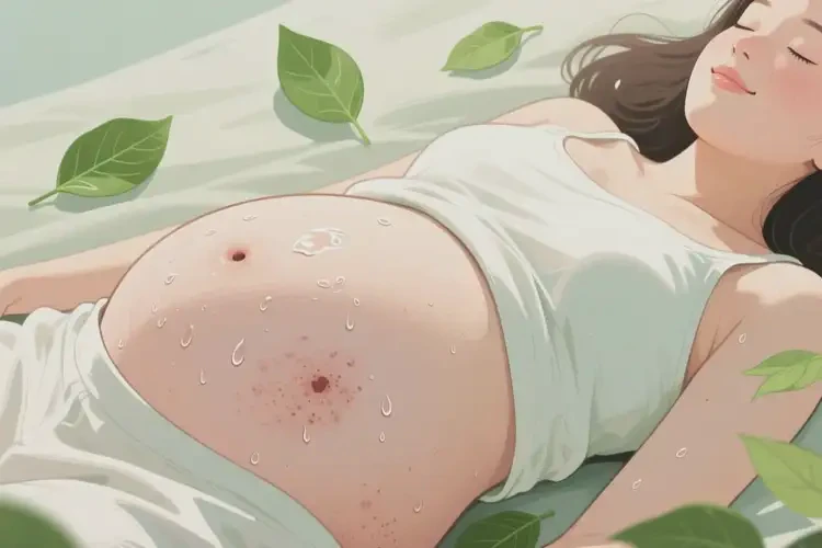 孕婦肚子上偶爾起濕疹可以治好嗎(圖2)