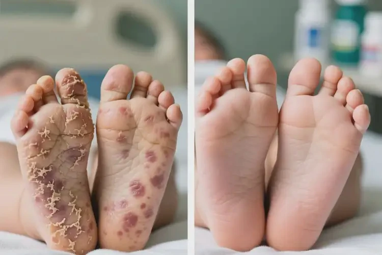 嬰兒腳上容易長濕疹可以治好嗎(圖2)