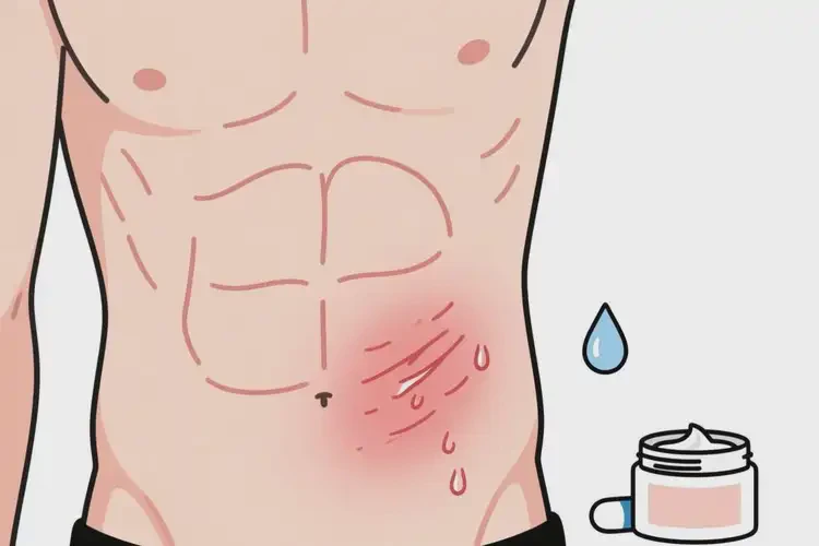 男性肚子上容易長濕疹可以治好嗎(圖2)