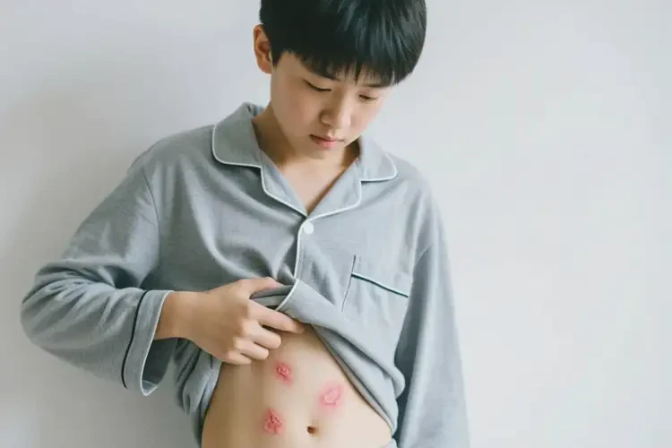 中學生肚子上偶爾長濕疹可不可以根治(圖1)