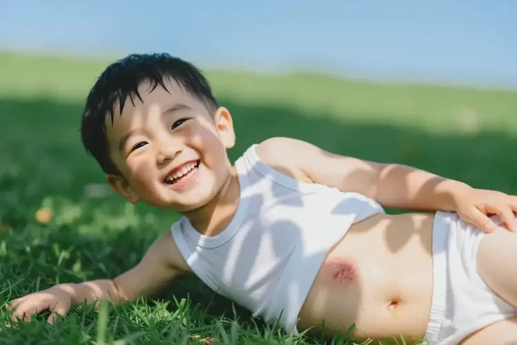 孩子肚子上出濕疹可以治好嗎(圖2)