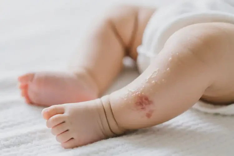 寶寶大腿上經(jīng)常長濕疹可以治好嗎(圖2)