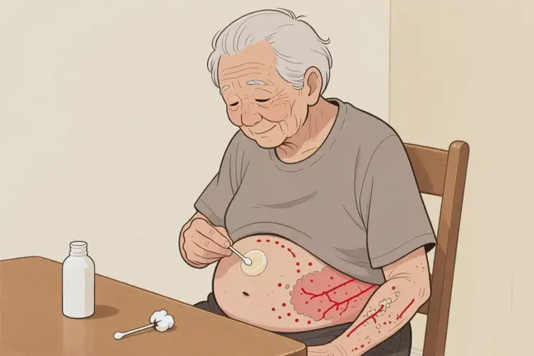 老年人肚子上容易長(zhǎng)濕疹可以治好嗎(圖1)