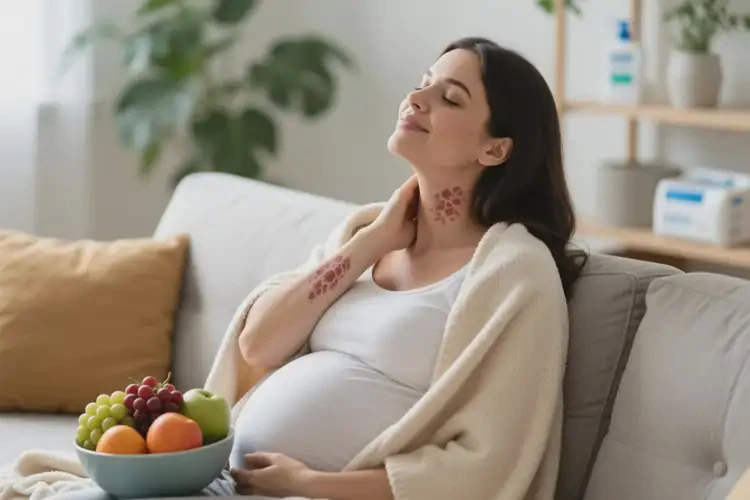 孕婦脖子上偶爾長(zhǎng)濕疹可不可以根治(圖2)