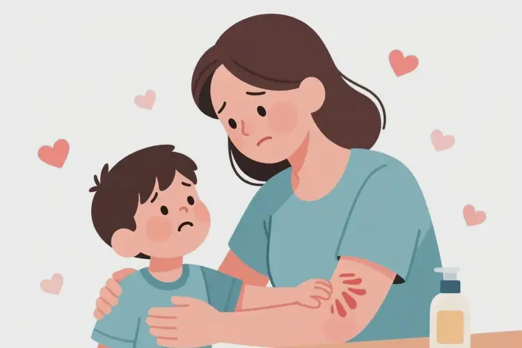 少兒手臂上容易起濕疹可以治好嗎(圖1)