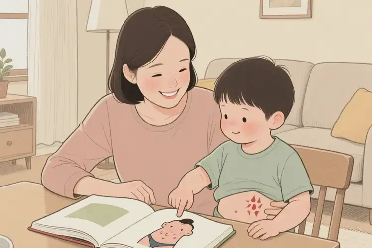 孩子肚子上長(zhǎng)濕疹可以治好嗎(圖2)