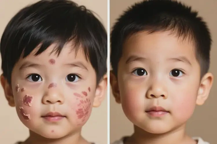 兒童面部偶爾起濕疹可以治好嗎(圖2)
