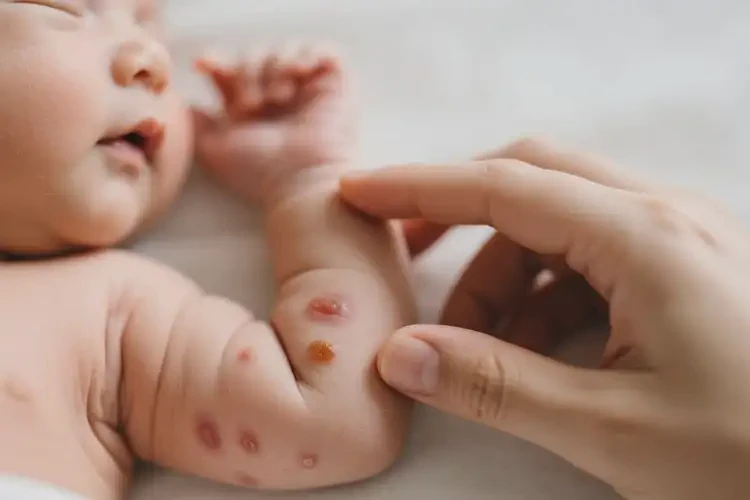 新生兒手臂偶爾長濕疹可不可以根治(圖1)