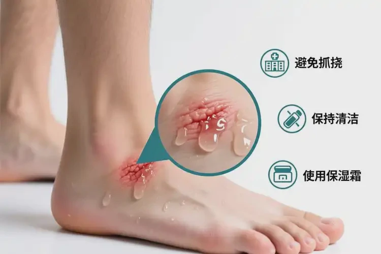 男生腳上出現(xiàn)濕疹可不可以根治(圖2)