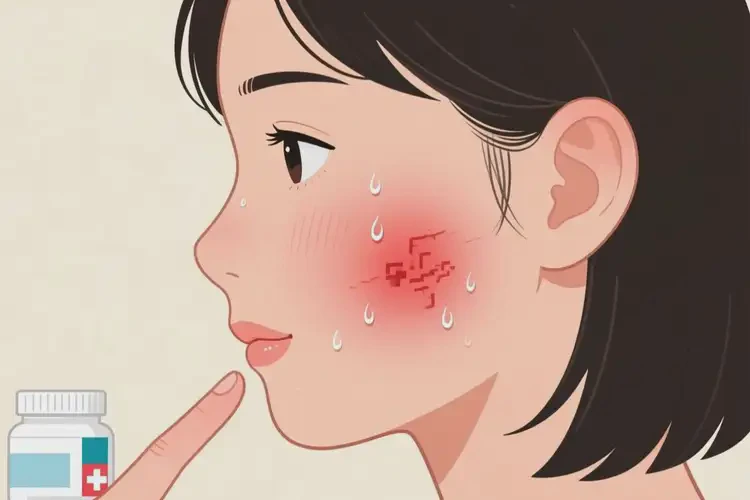 女生臉上容易長(zhǎng)濕疹可不可以根治(圖1)