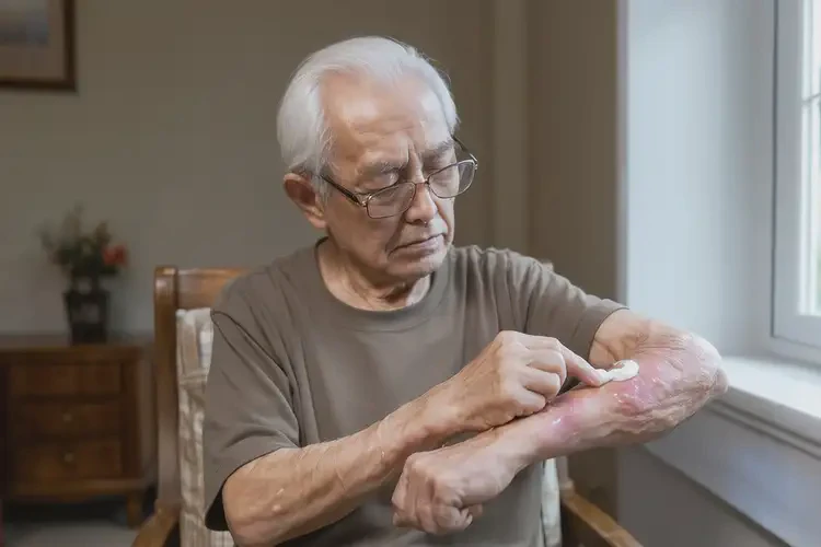 高齡老人手臂上出濕疹可不可以根治(圖3)