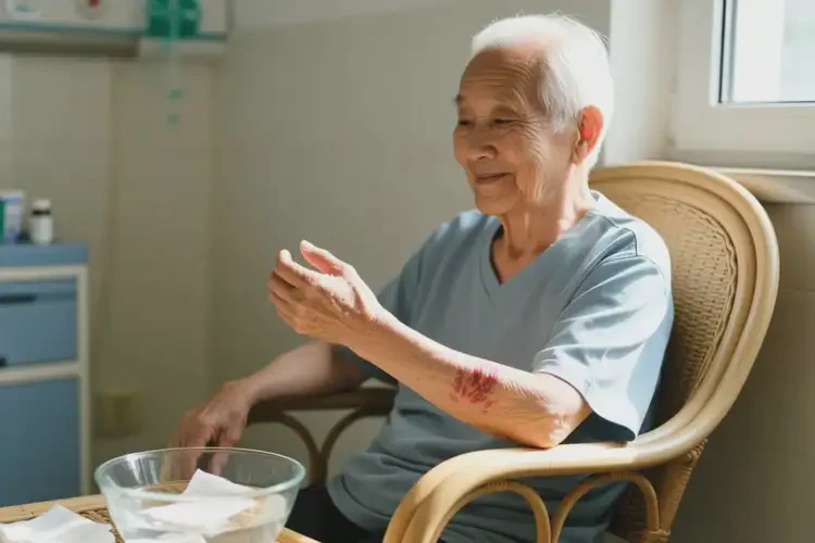 高齡老人手臂出現(xiàn)濕疹可不可以根治(圖3)