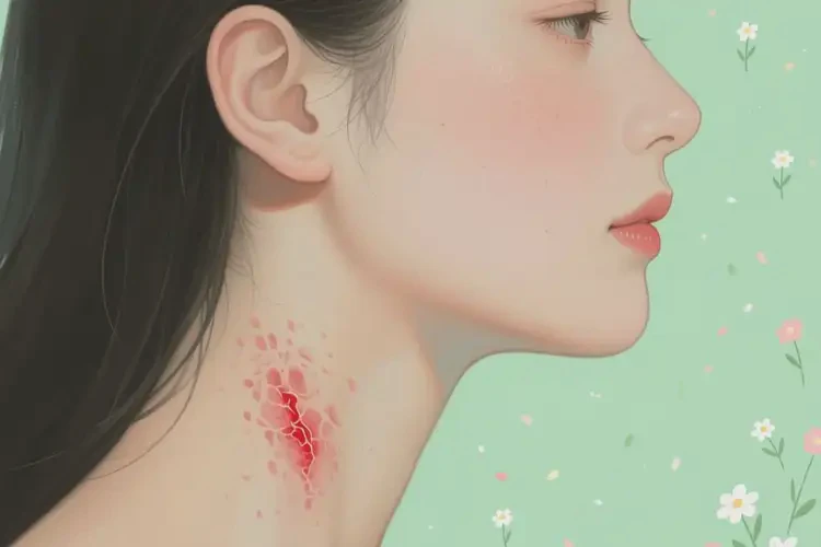 女生脖子上出現(xiàn)濕疹可不可以根治(圖2)