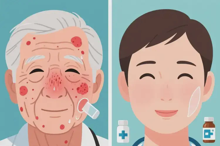 老人臉上長濕疹可不可以根治(圖4)