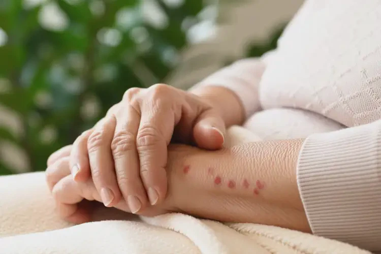 老年人手臂上经常起湿疹可以治好吗(图1)