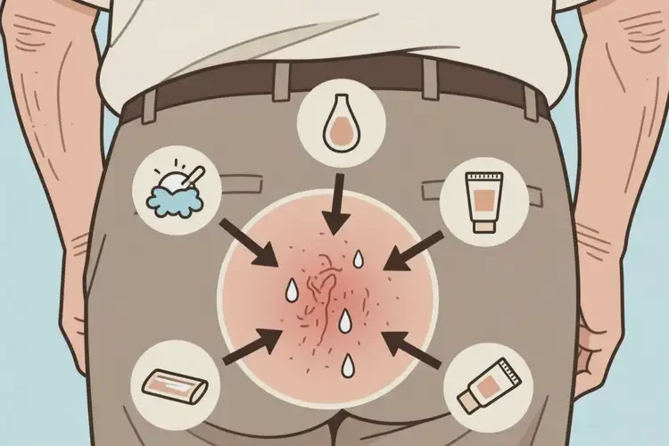 老人屁股上容易起濕疹可以治好嗎(圖2)