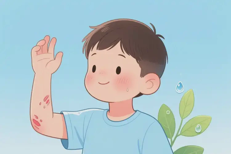 小孩手臂出現(xiàn)濕疹可以治好嗎(圖4)