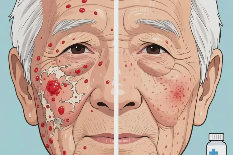 老人臉上長濕疹可不可以根治(圖2)