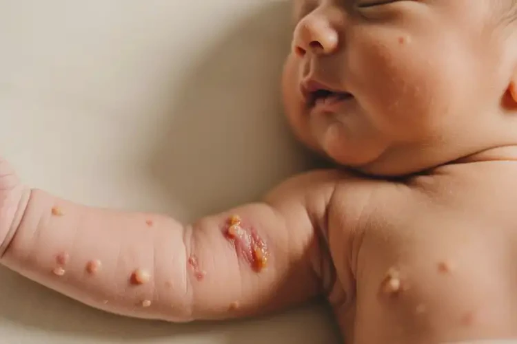 新生兒手臂上出現(xiàn)濕疹可不可以根治(圖1)