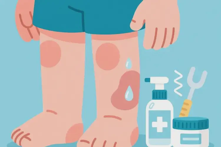 兒童四肢偶爾長(zhǎng)濕疹可以治好嗎(圖1)