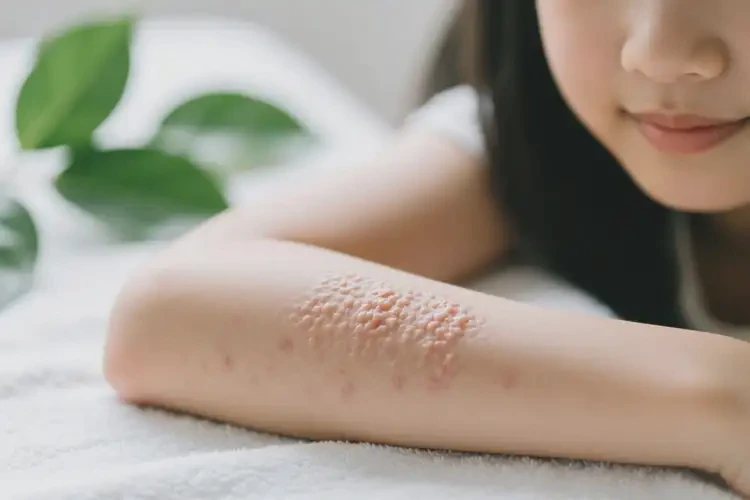 女生手臂上容易起濕疹可不可以根治(圖1)